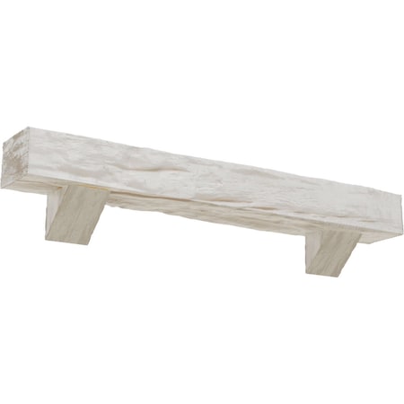 Kit W/ Breckinridge Corbels, Factory Prepped, 8H X12Dx60W Riverwood Faux Wood Fireplace ManteL